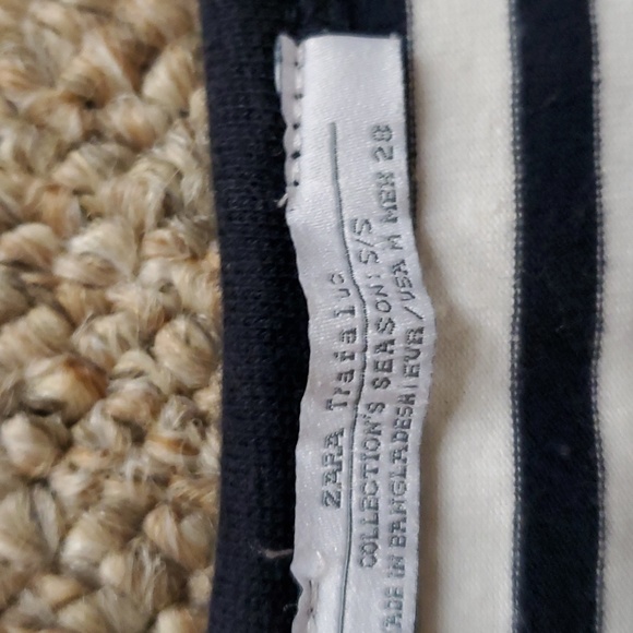 Zara Blue And White Stripped Sweater Dress Size Medium - Picture 2 of 4